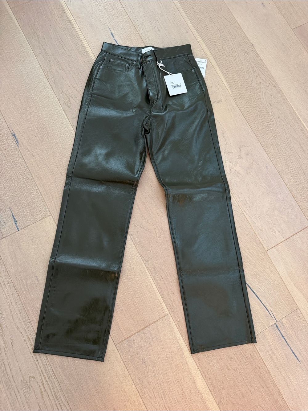 pistola Black Coated Straight-Leg Jeans